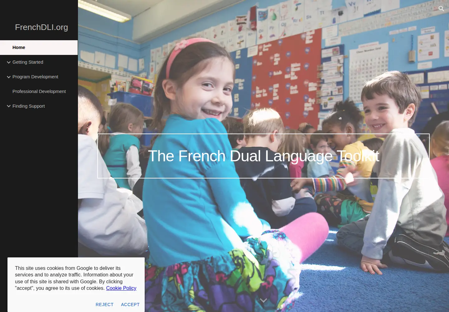 Captured homepage of frenchdli.org in the current scan