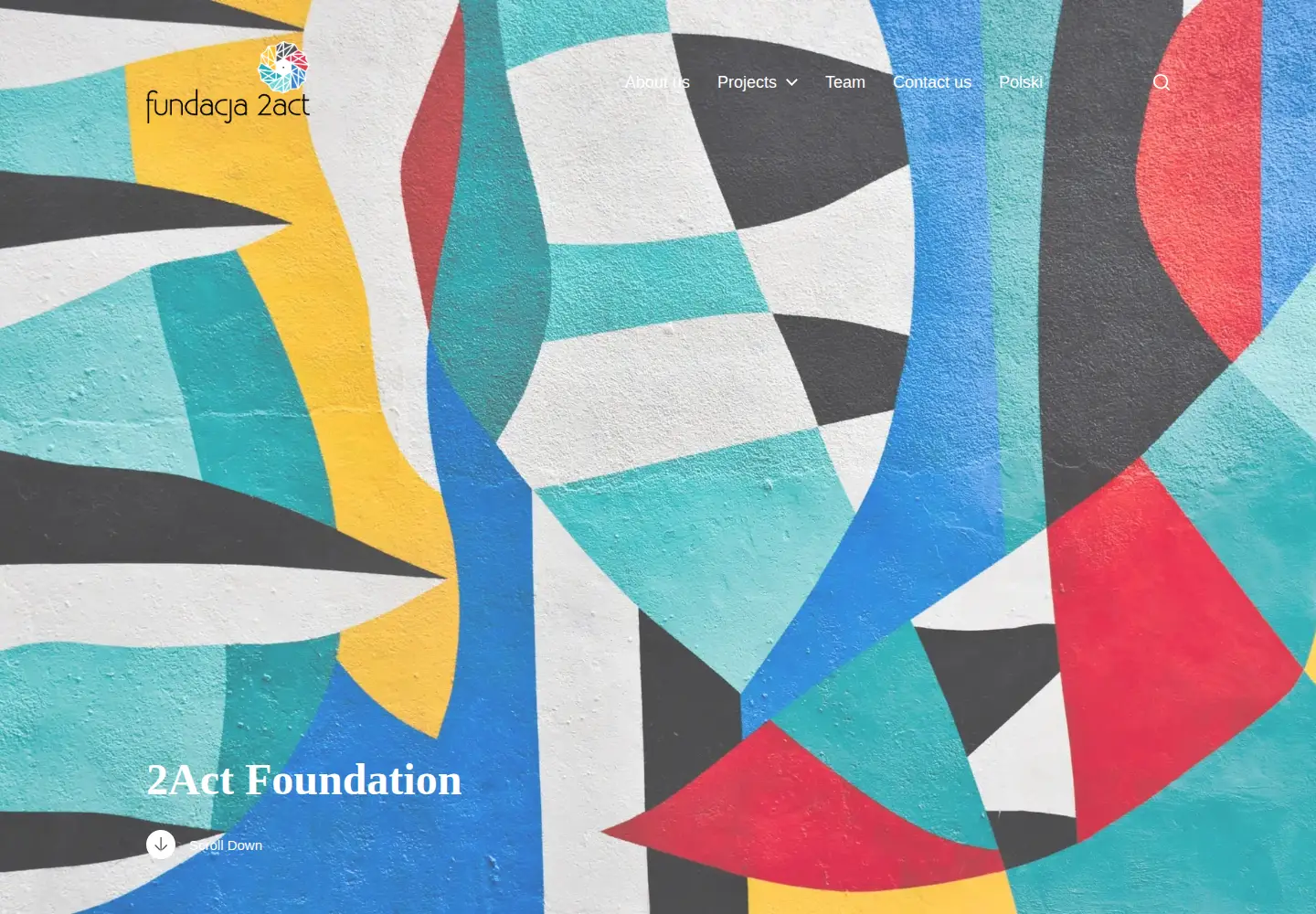 Captured homepage of fundacja2act.org in the current scan