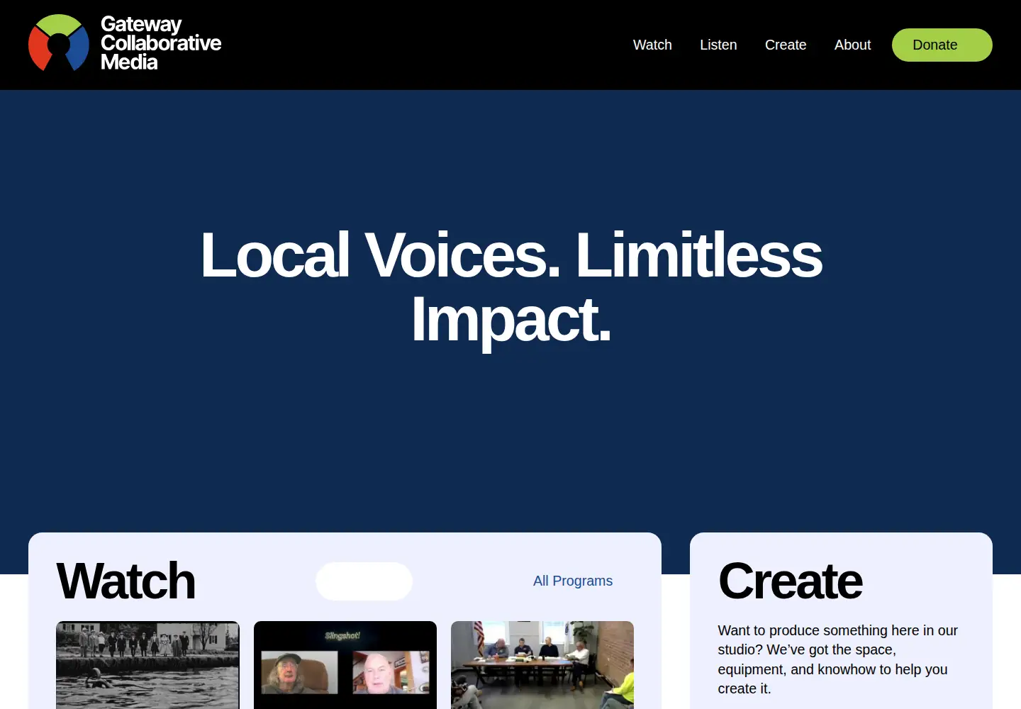Screenshot of gatewaymedia.org