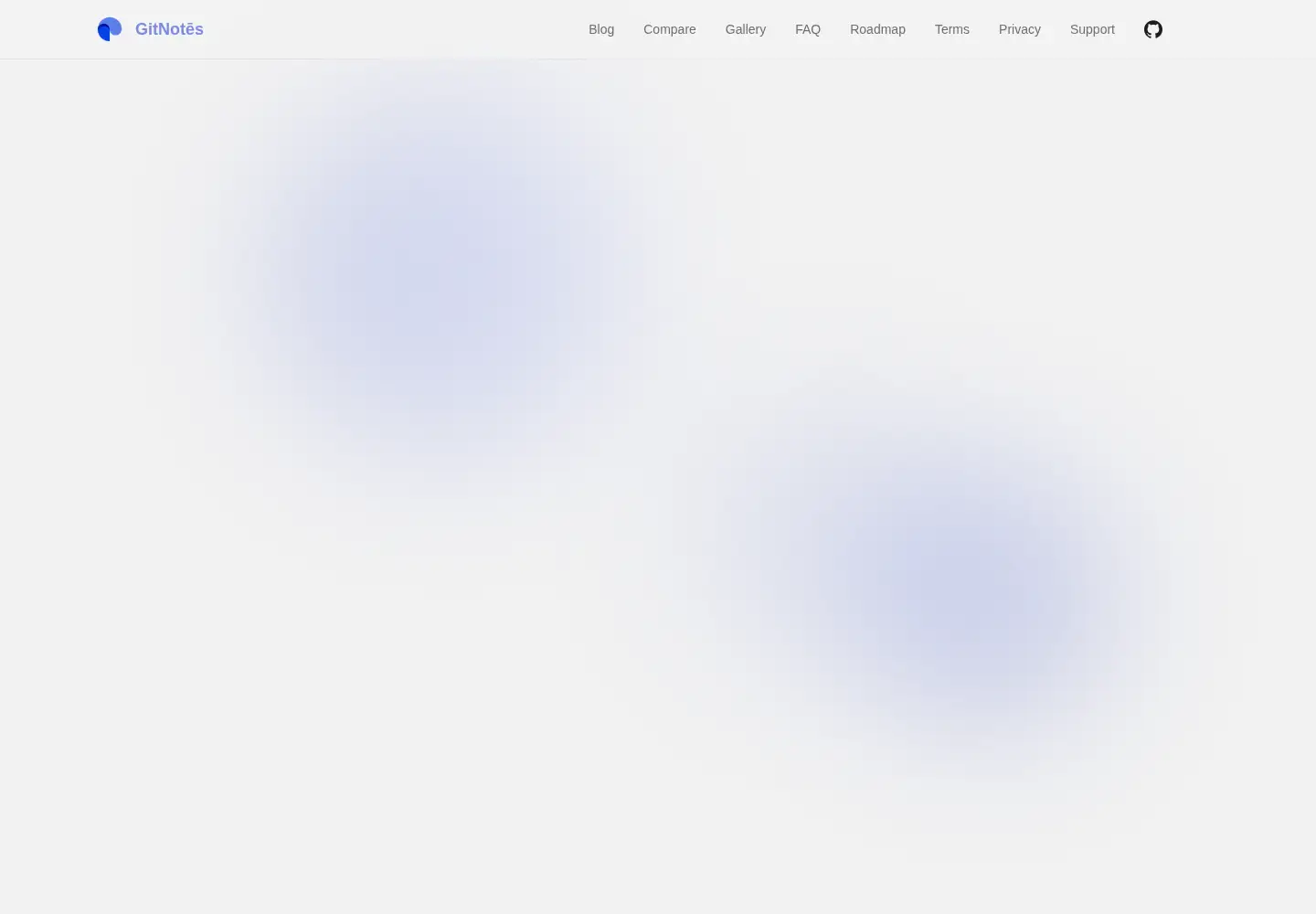 Screenshot of gitnotes.org