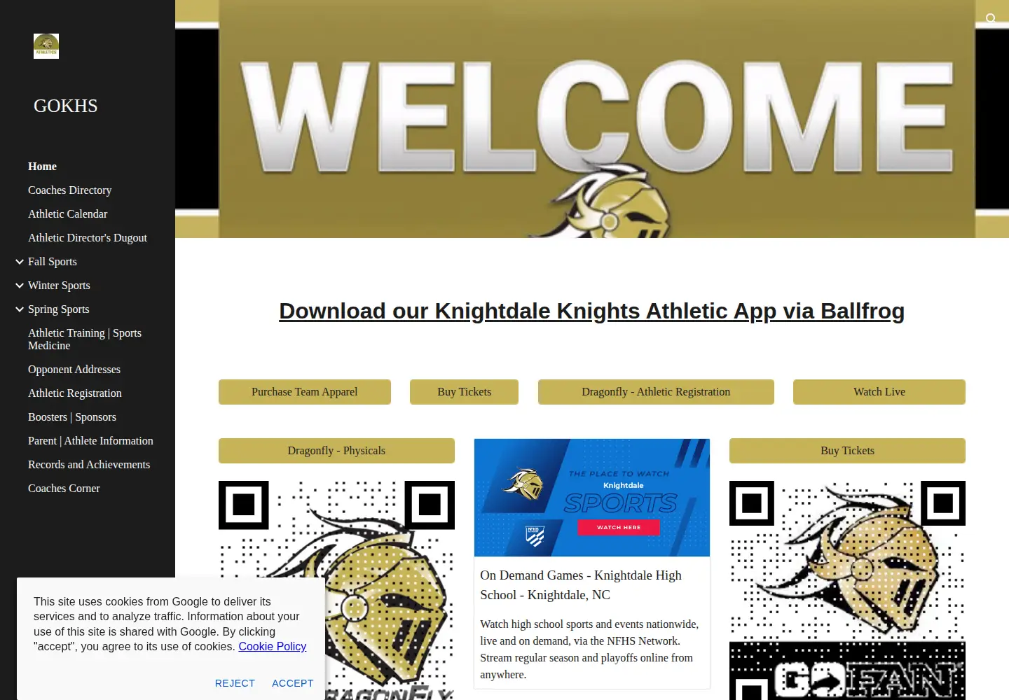 Screenshot of gokhs.org