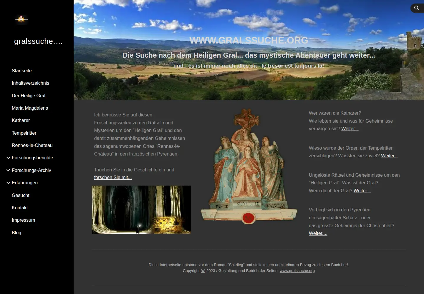 Screenshot of gralssuche.org