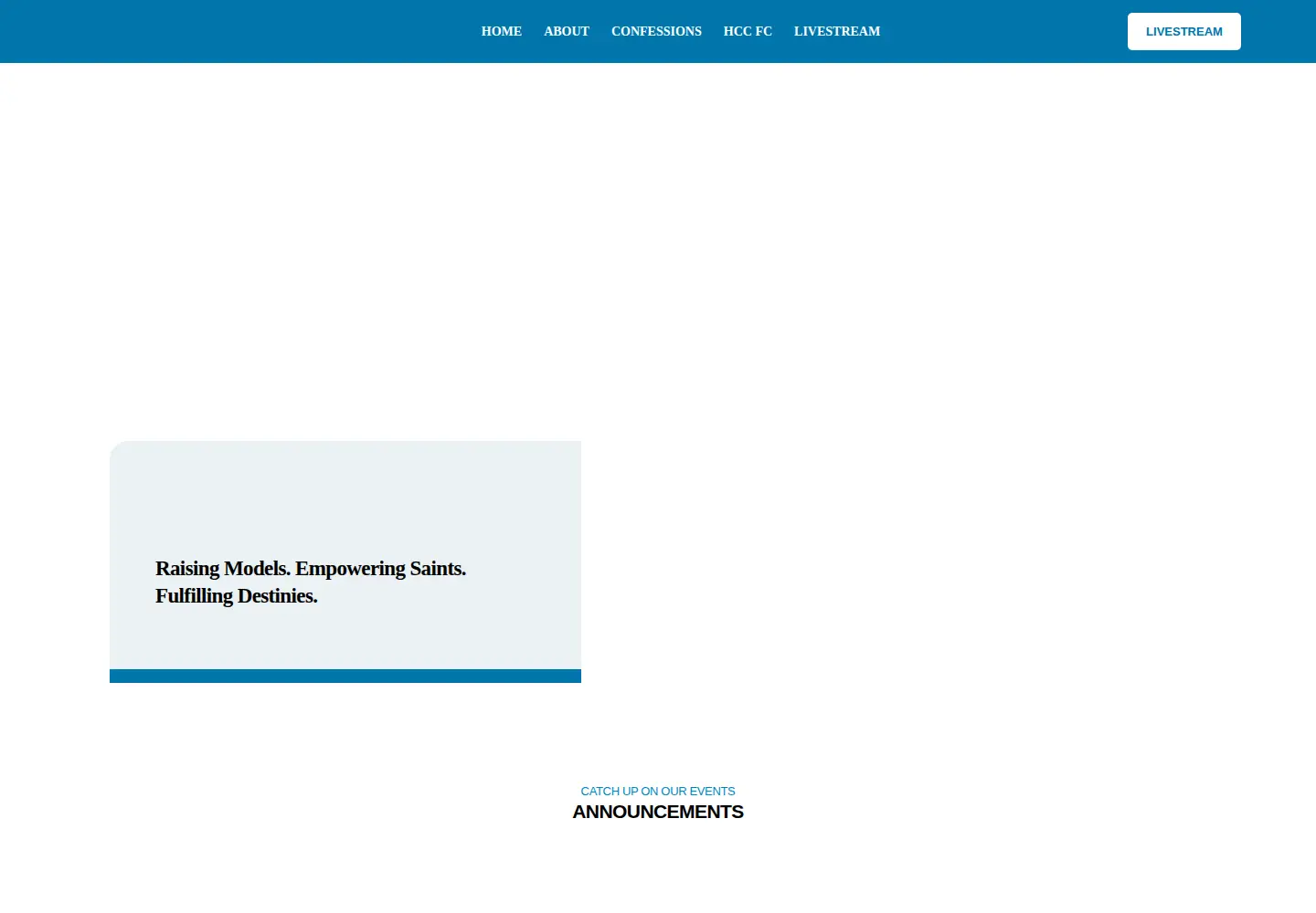 Screenshot of harvesthousecc.org