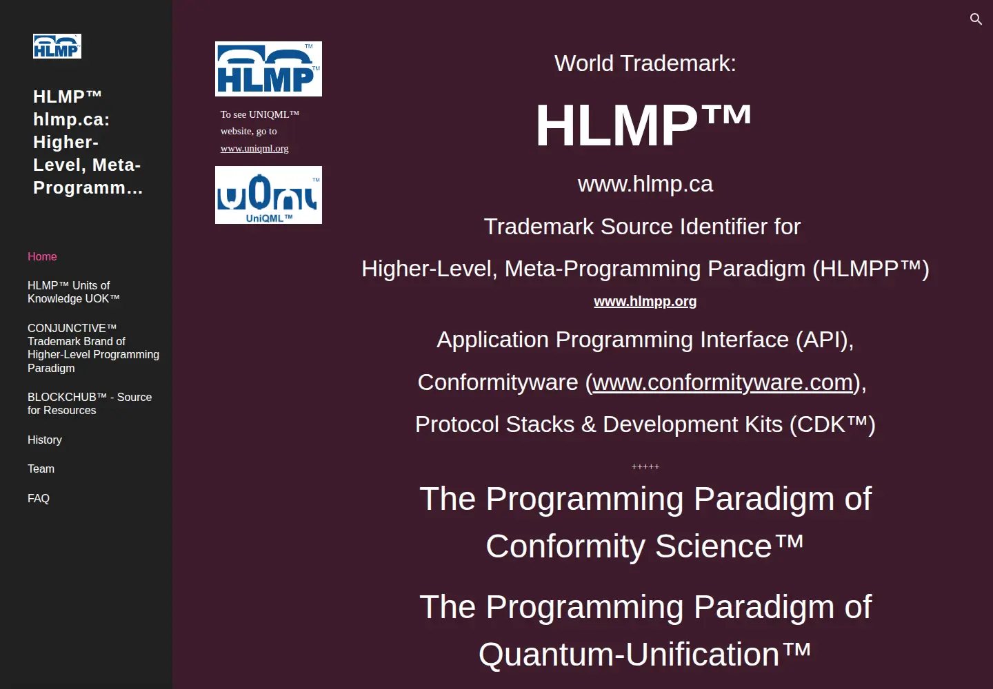 Screenshot of hlmpp.org