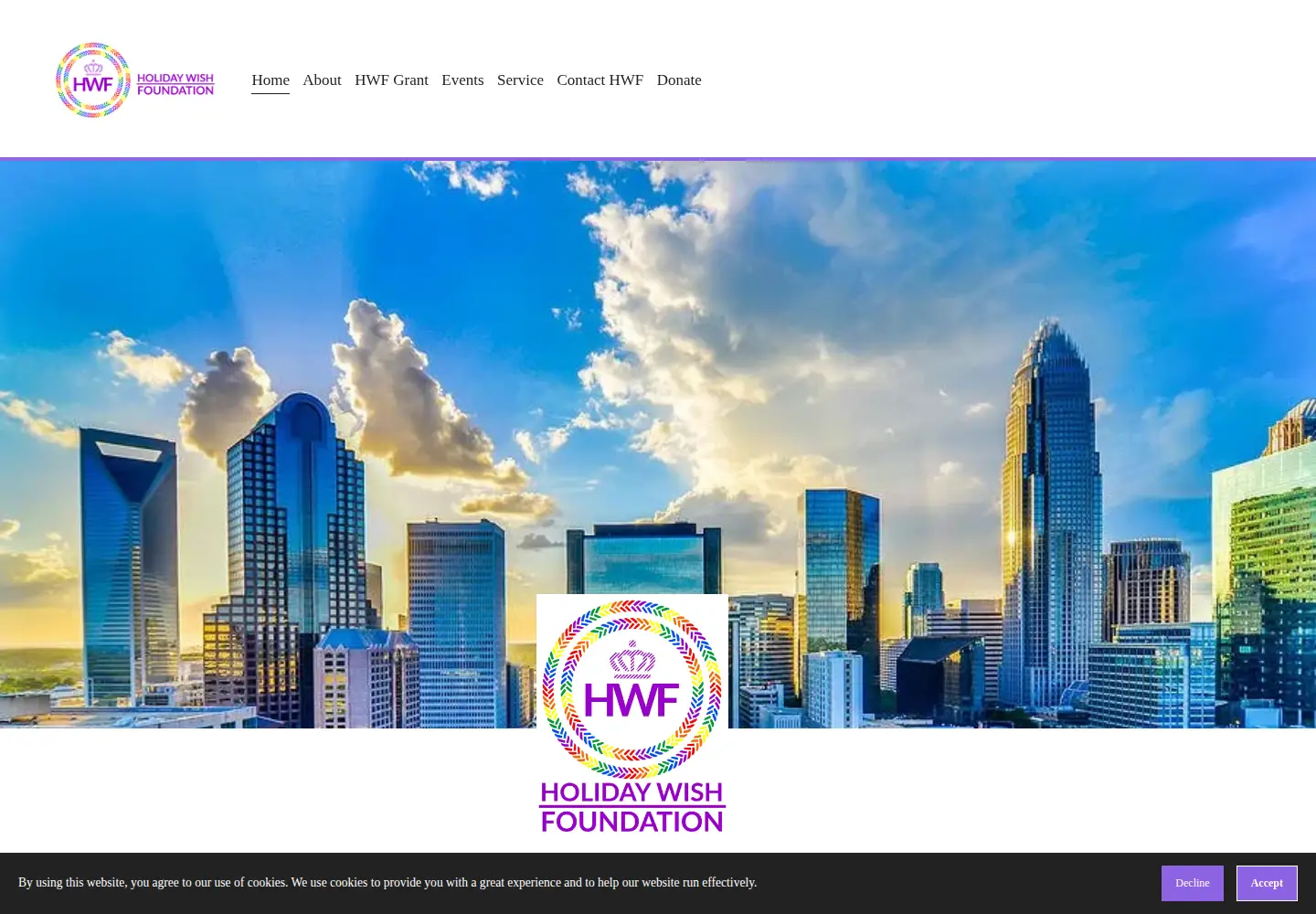 Screenshot of holidaywishfoundation.org