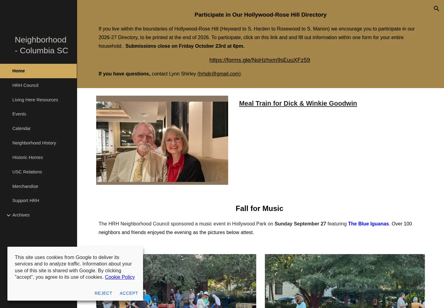 Captured homepage of hollywoodrosehill.org in the current scan