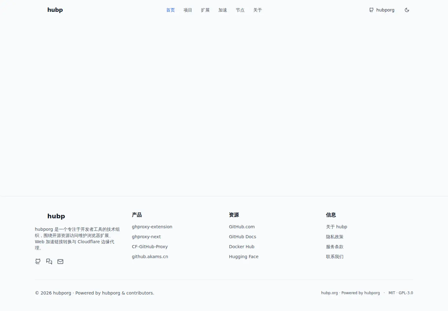 Screenshot of hubp.org