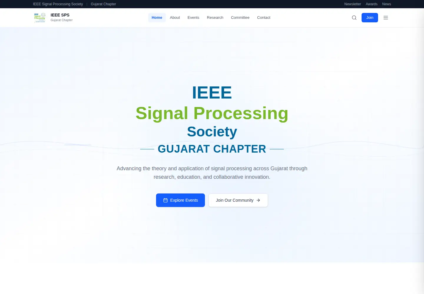 Captured homepage of ieeespsgs.org in the current scan