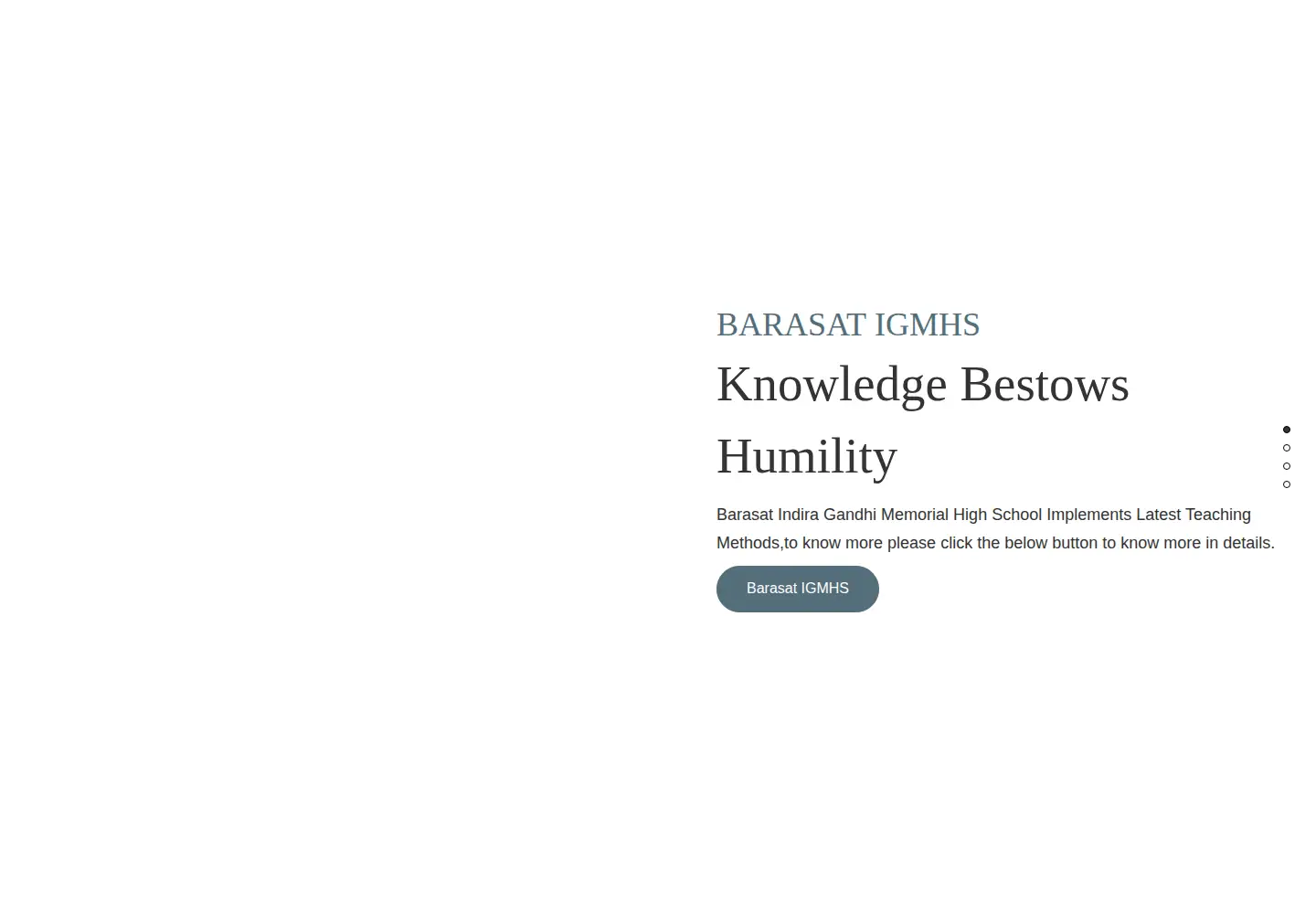 Captured homepage of igmhs.org in the current scan