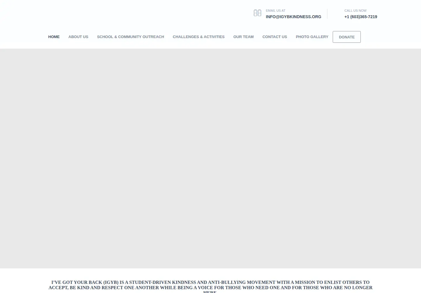 Screenshot of igybkindness.org