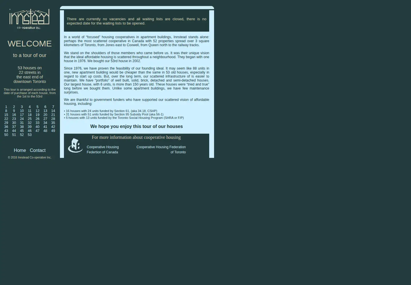 Captured homepage of innstead.org in the current scan