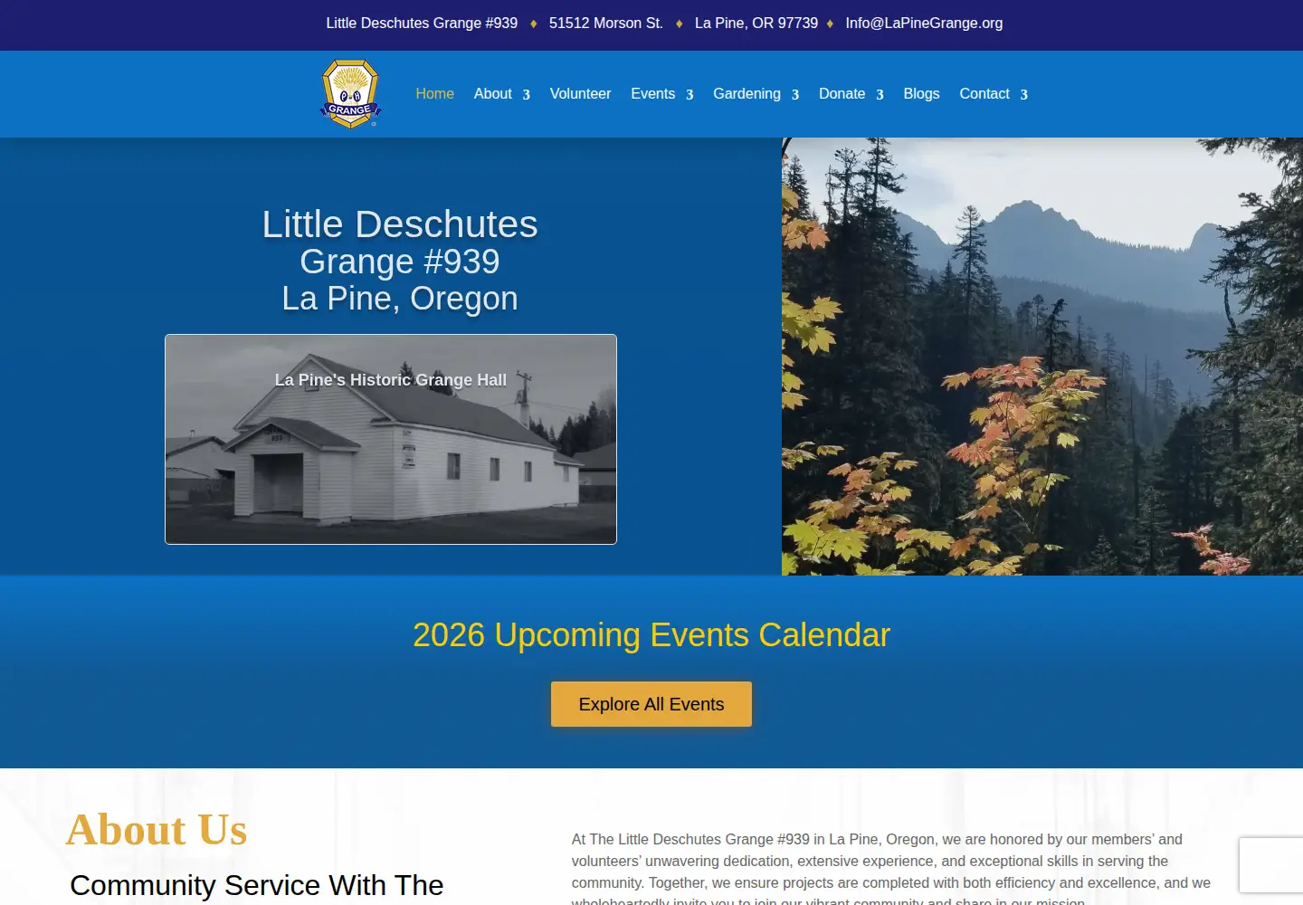 Screenshot of lapinegrange.org