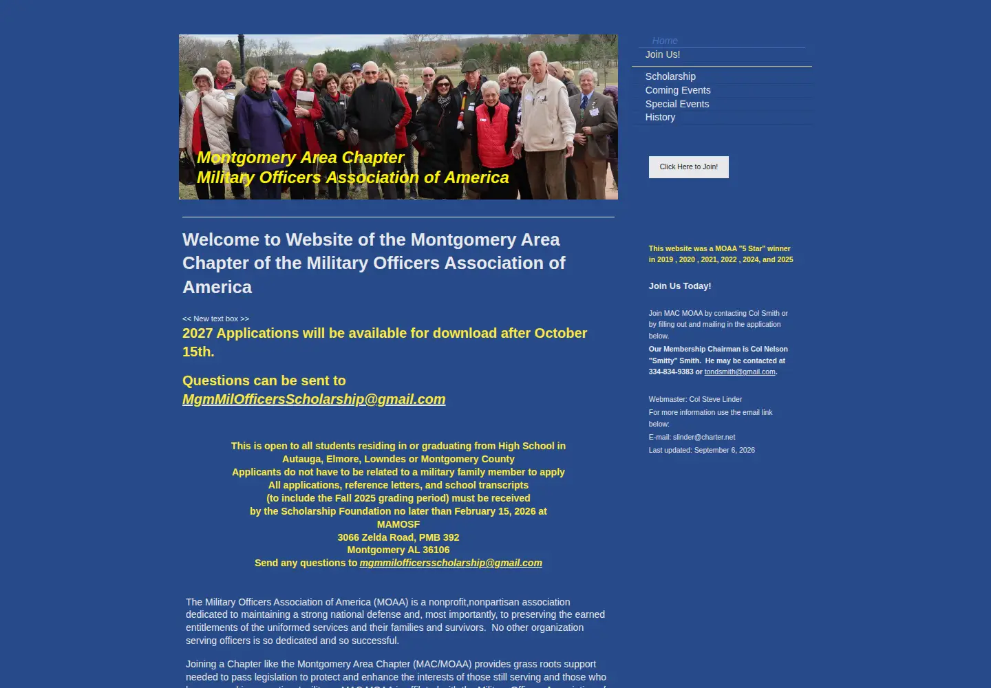 Screenshot of macmoaa.org