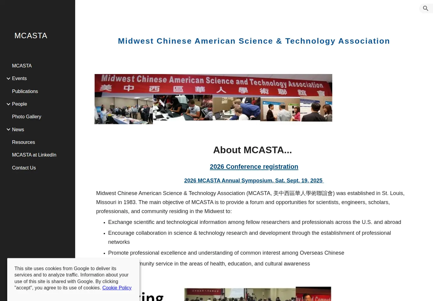 Screenshot of mcasta.org