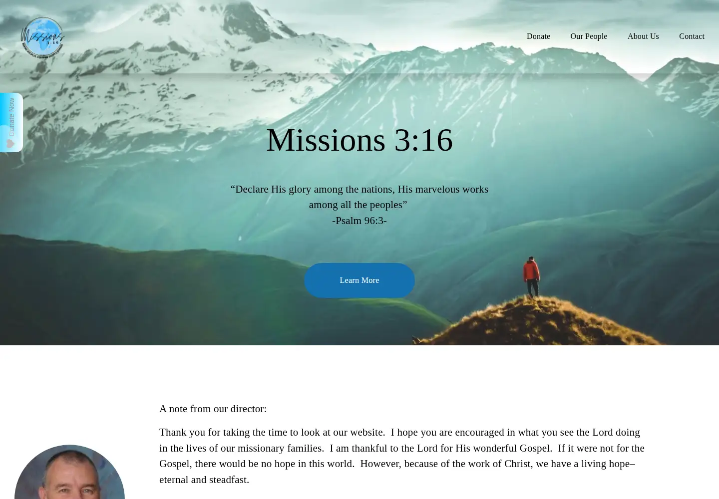 Screenshot of missions316.org