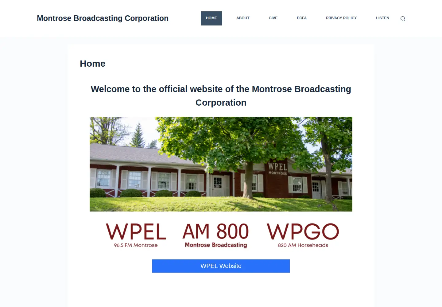 Screenshot of montrosebroadcasting.org