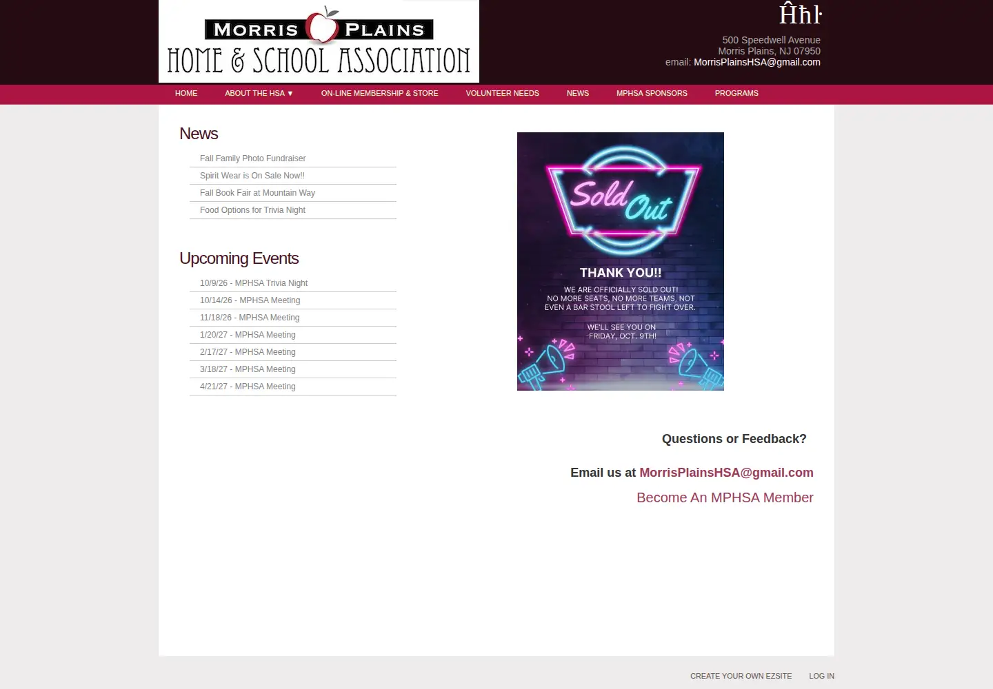 Screenshot of mphsa.org