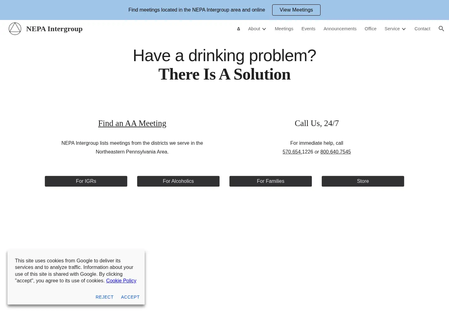 Screenshot of nepaig.org