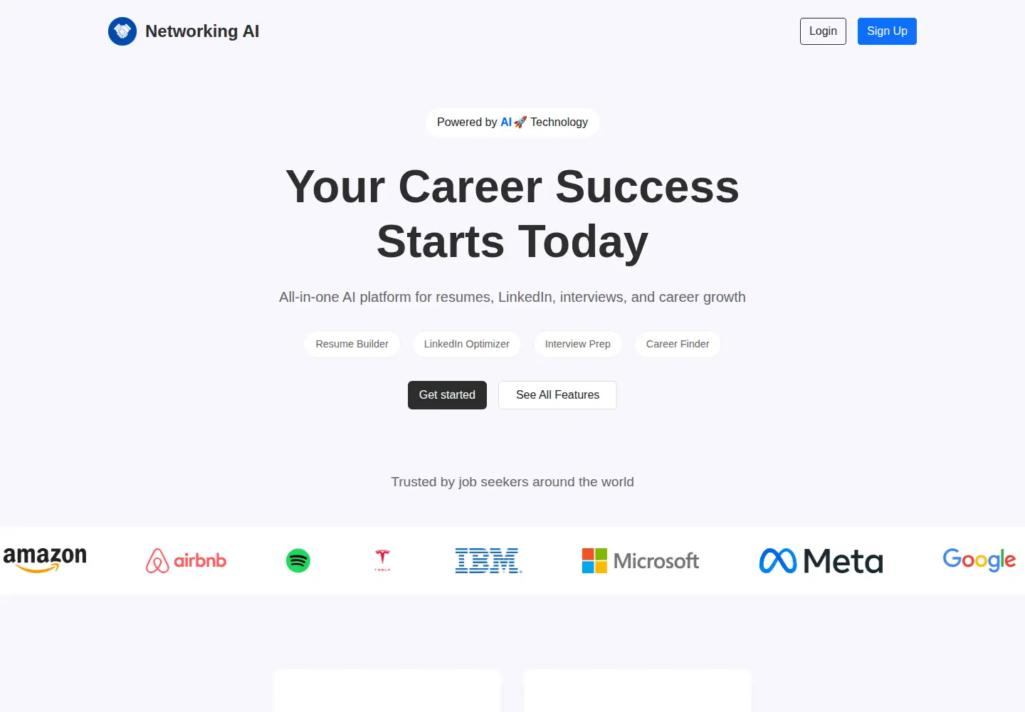 Screenshot of networkingai.org