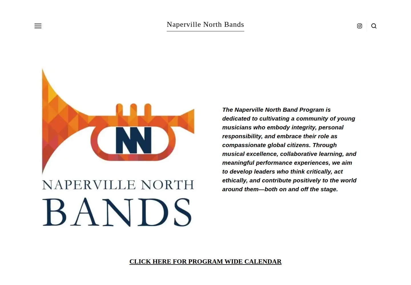 Screenshot of nnhsbands.org