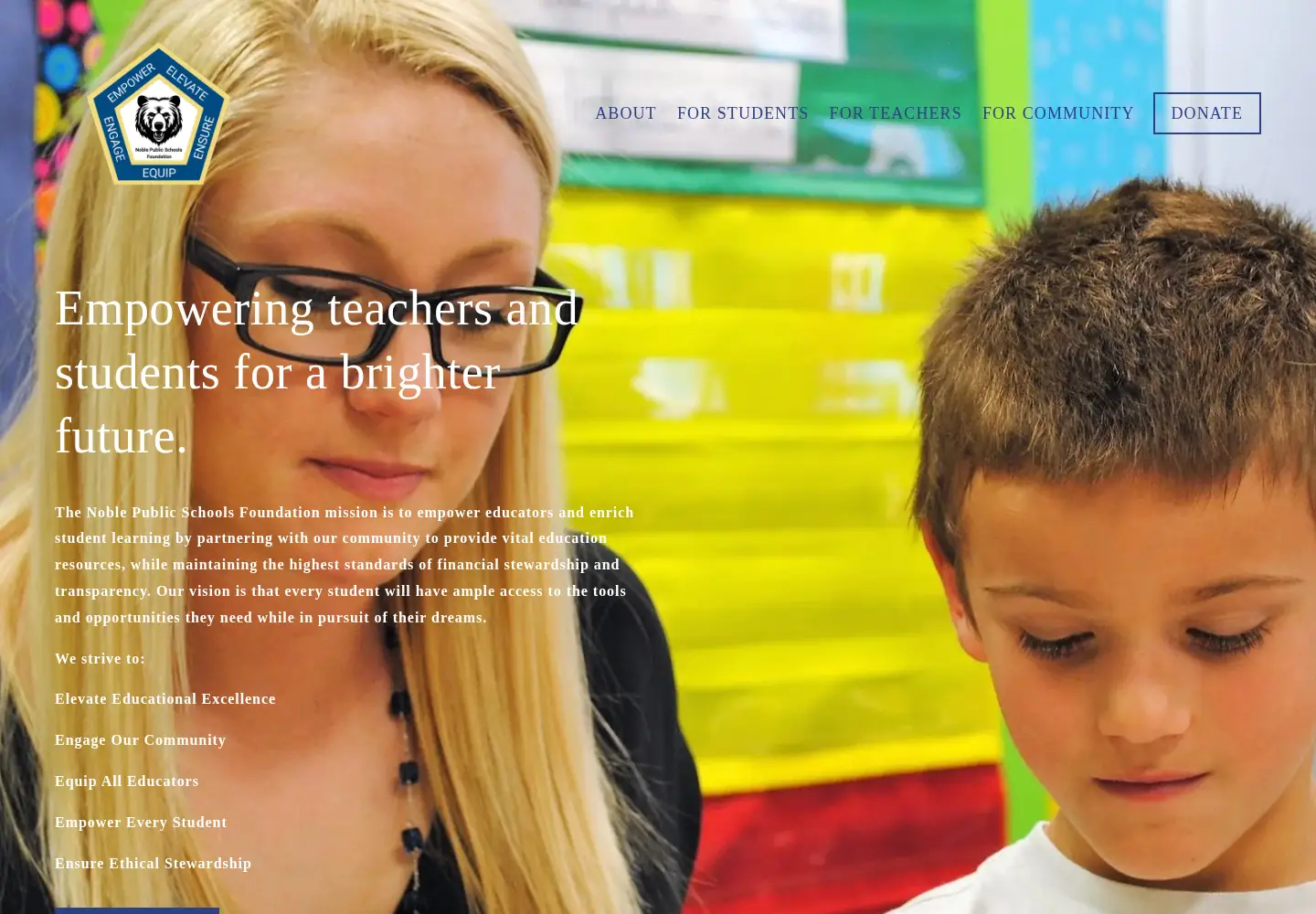 Screenshot of noblepsfoundation.org