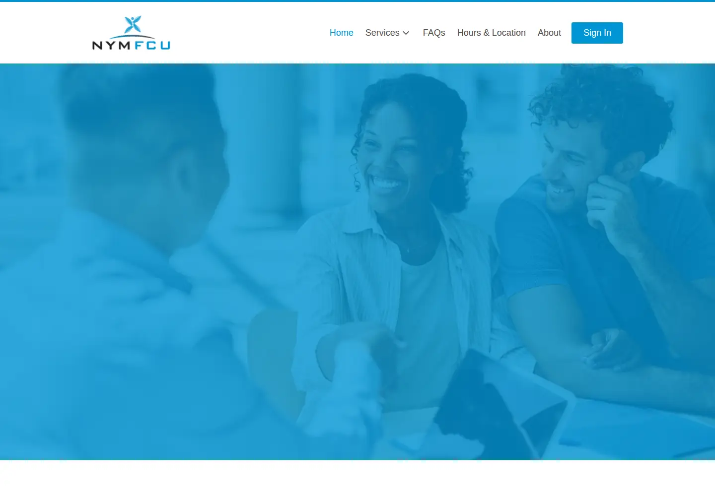 Captured homepage of nymfcu.org in the current scan