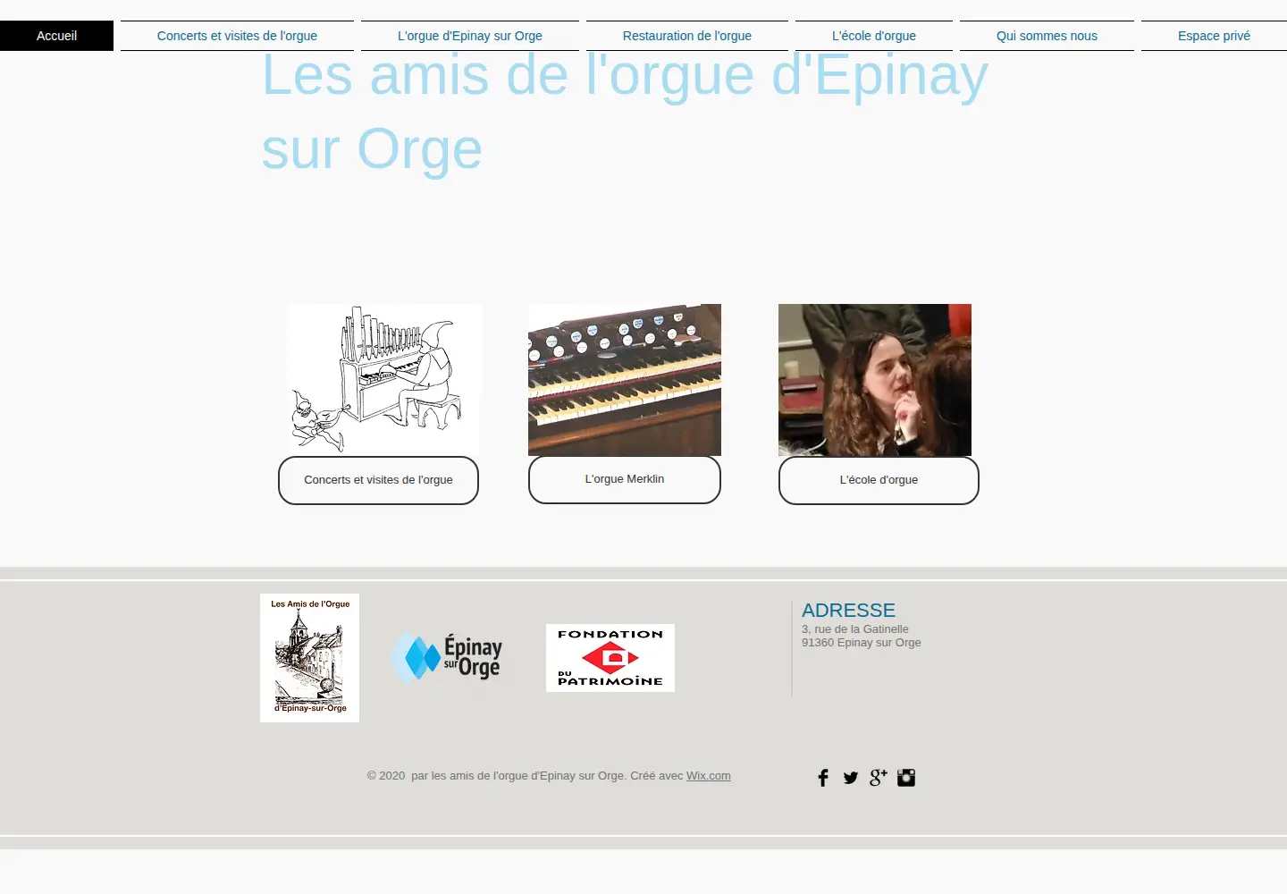 Screenshot of orgue-epinay.org
