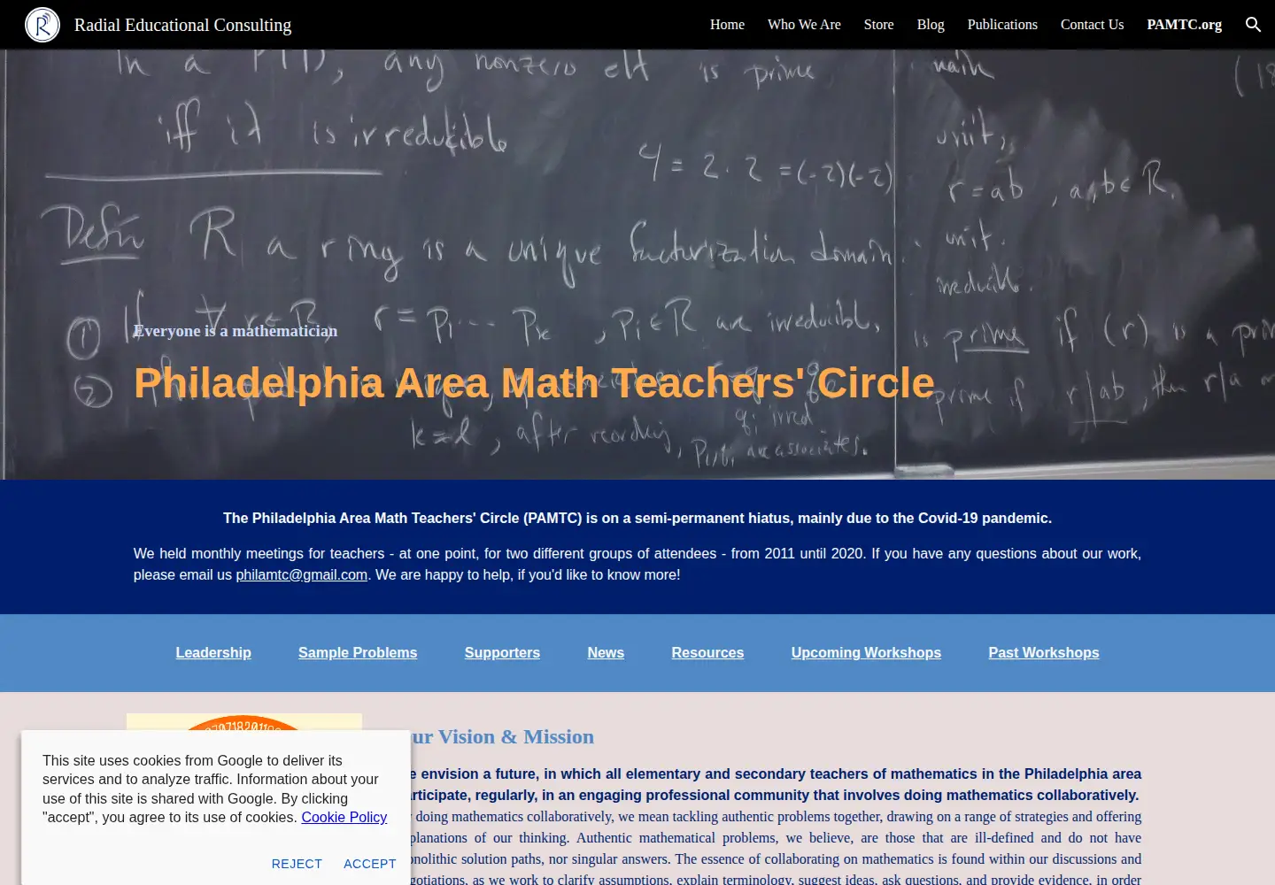 Screenshot of pamtc.org