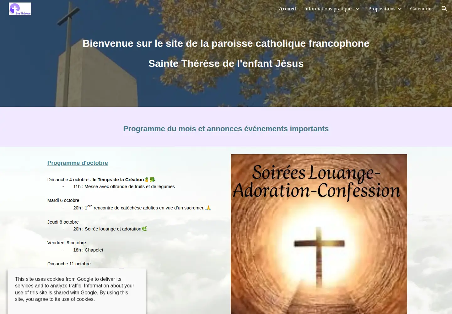Screenshot of paroisse-catholique-stuttgart.org