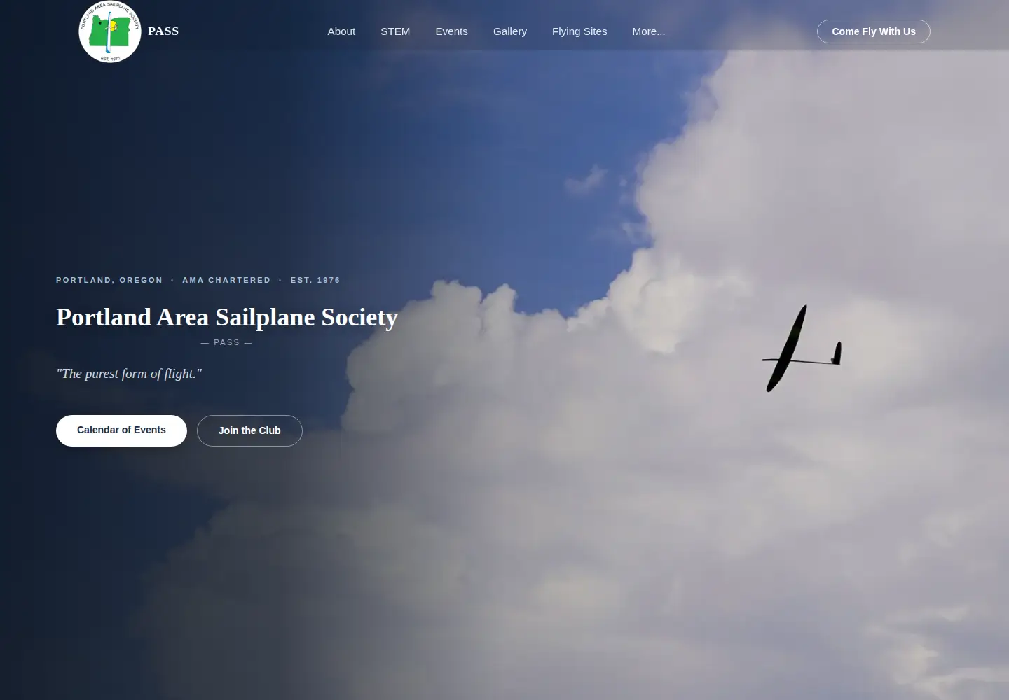 Screenshot of passoaring.org
