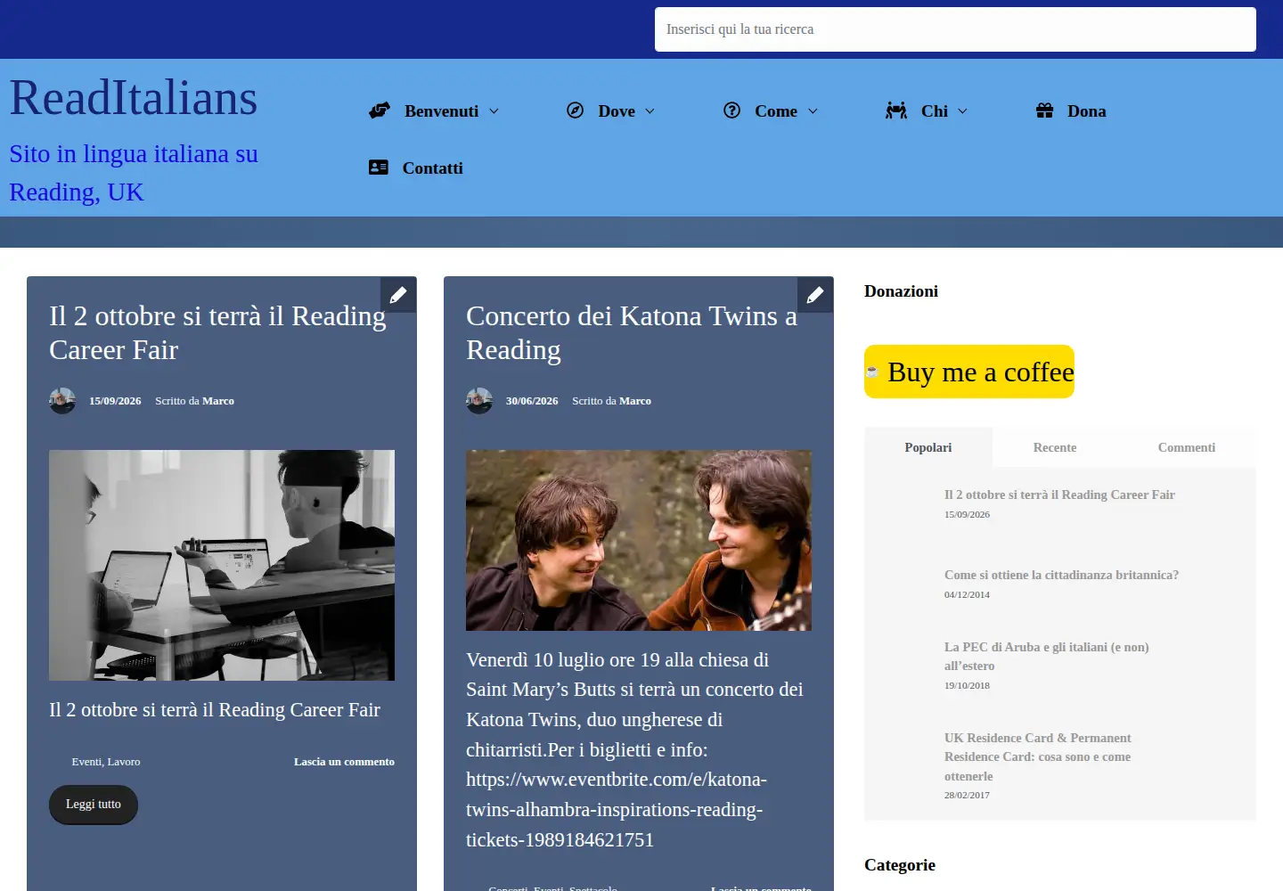 Screenshot of readitalians.org