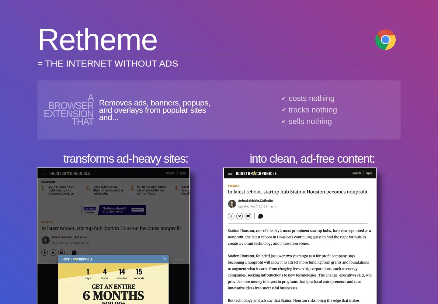 Captured homepage of retheme.org in the current scan