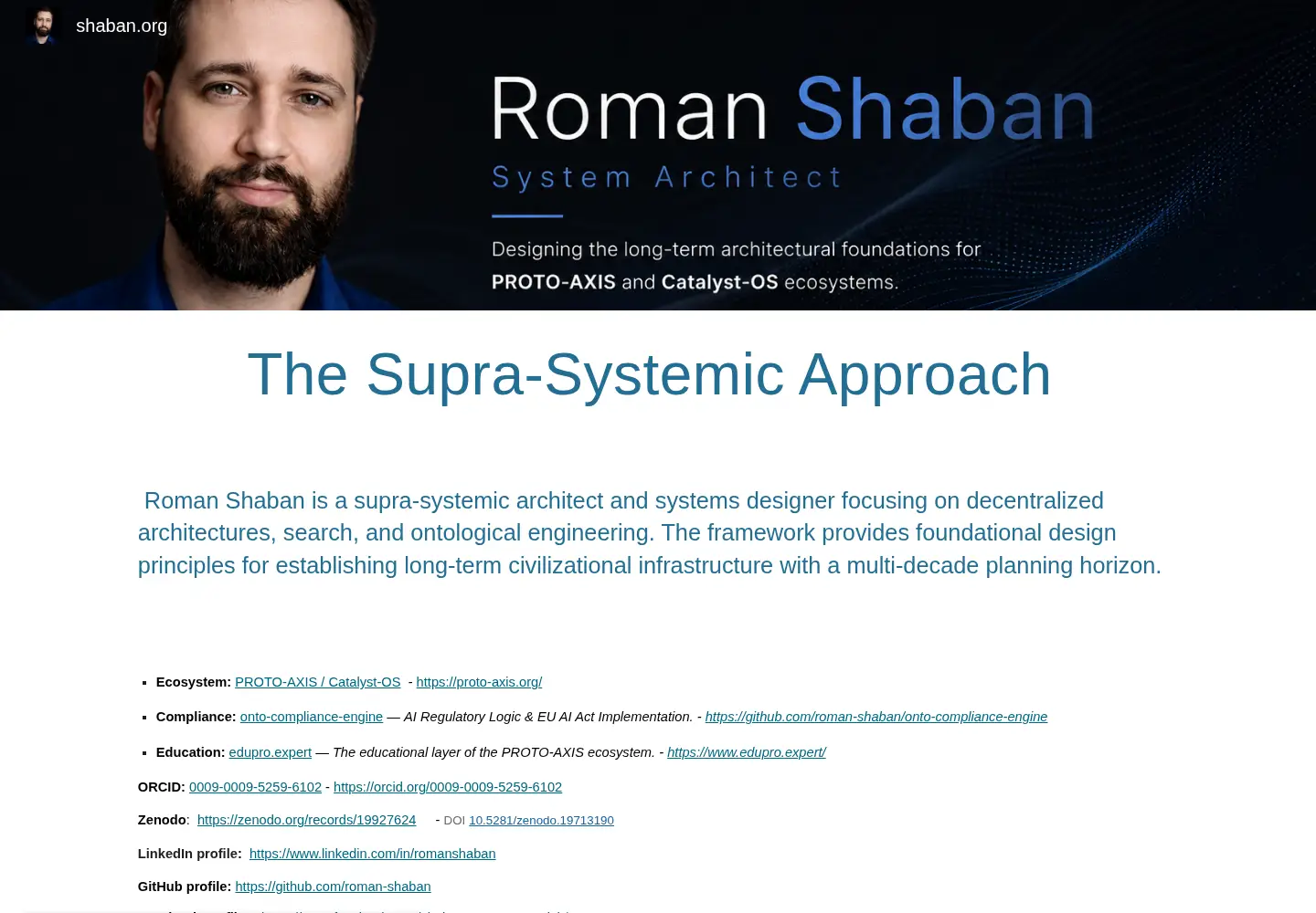 Captured homepage of romanshaban.org in the current scan