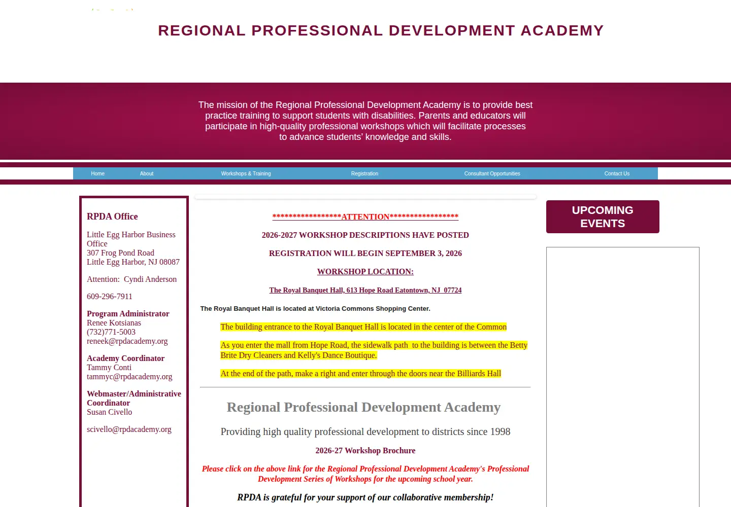 Screenshot of rpdacademy.org