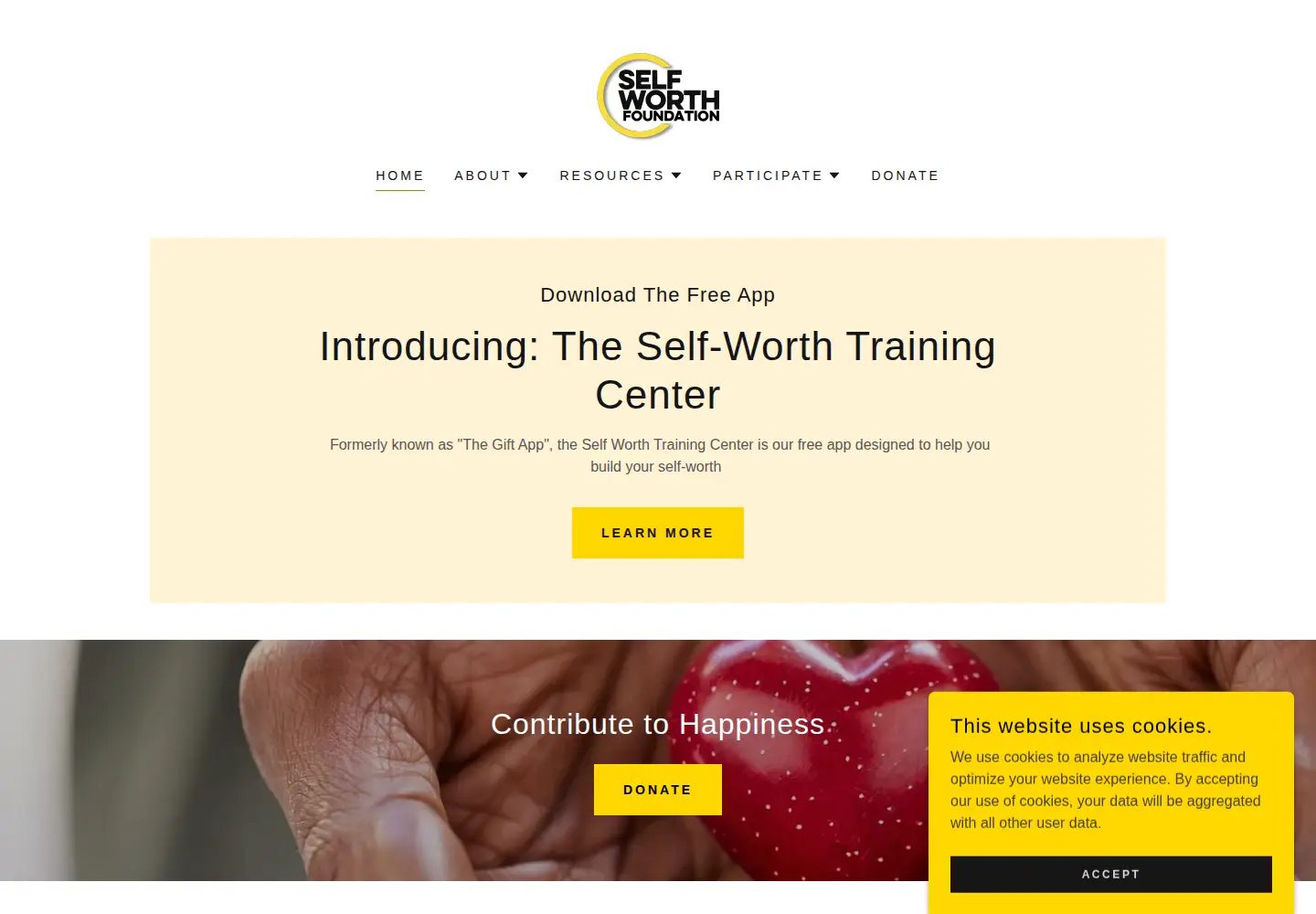 Screenshot of selfworth.org
