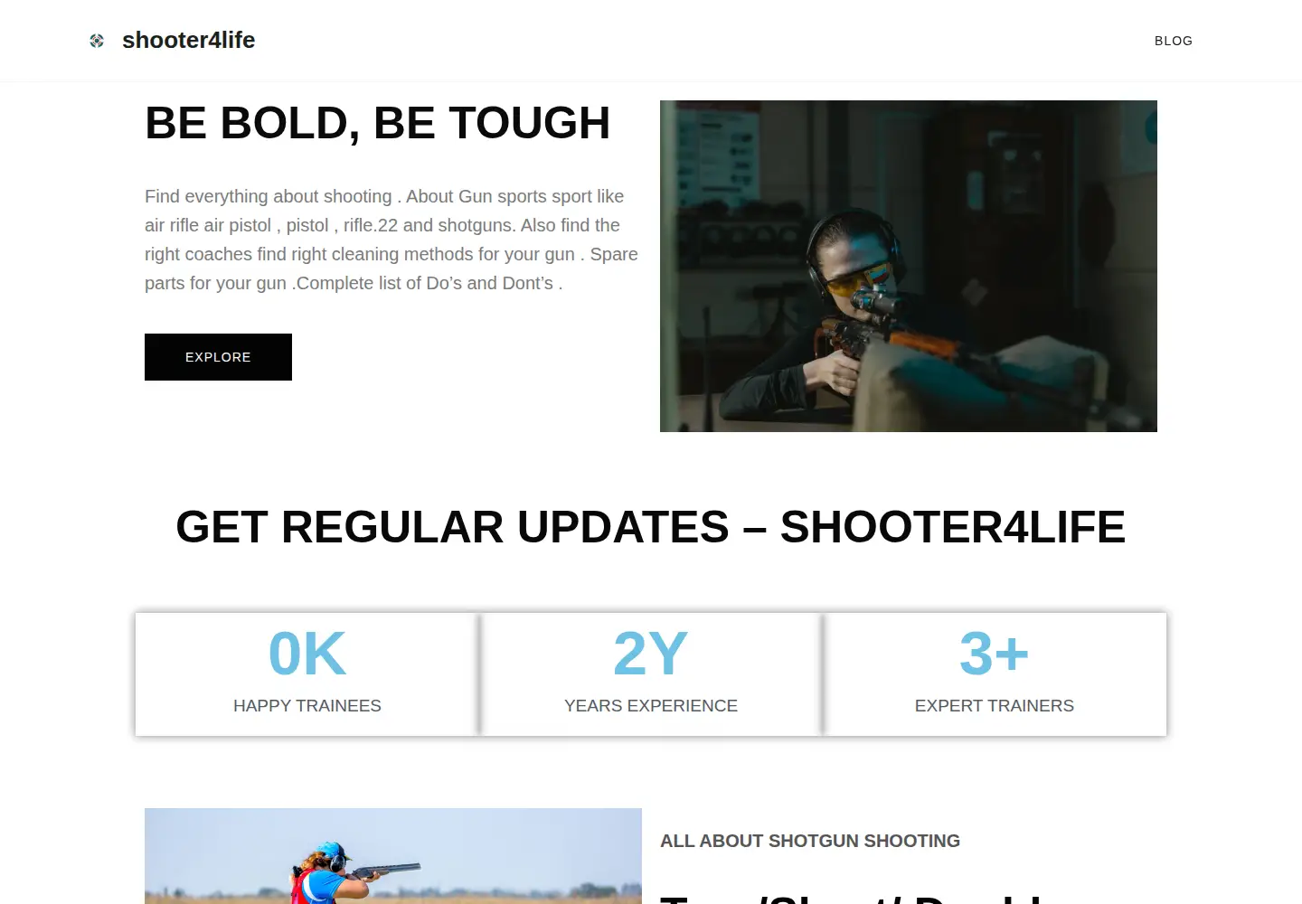 Captured homepage of shooter4life.org in the current scan