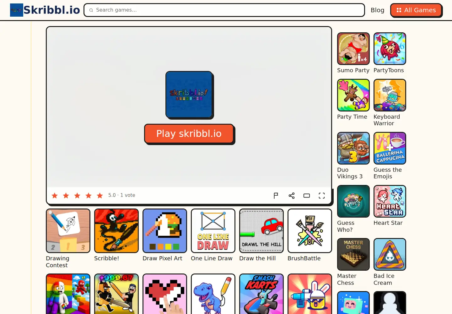 Screenshot of skribblio.org