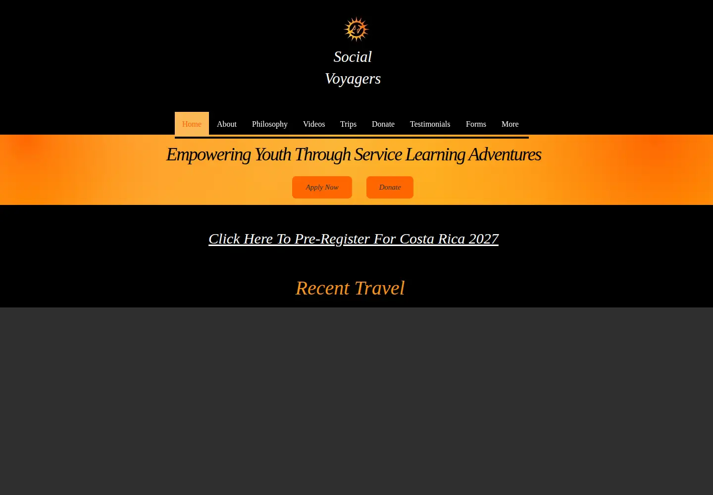 Screenshot of socialvoyagers.org