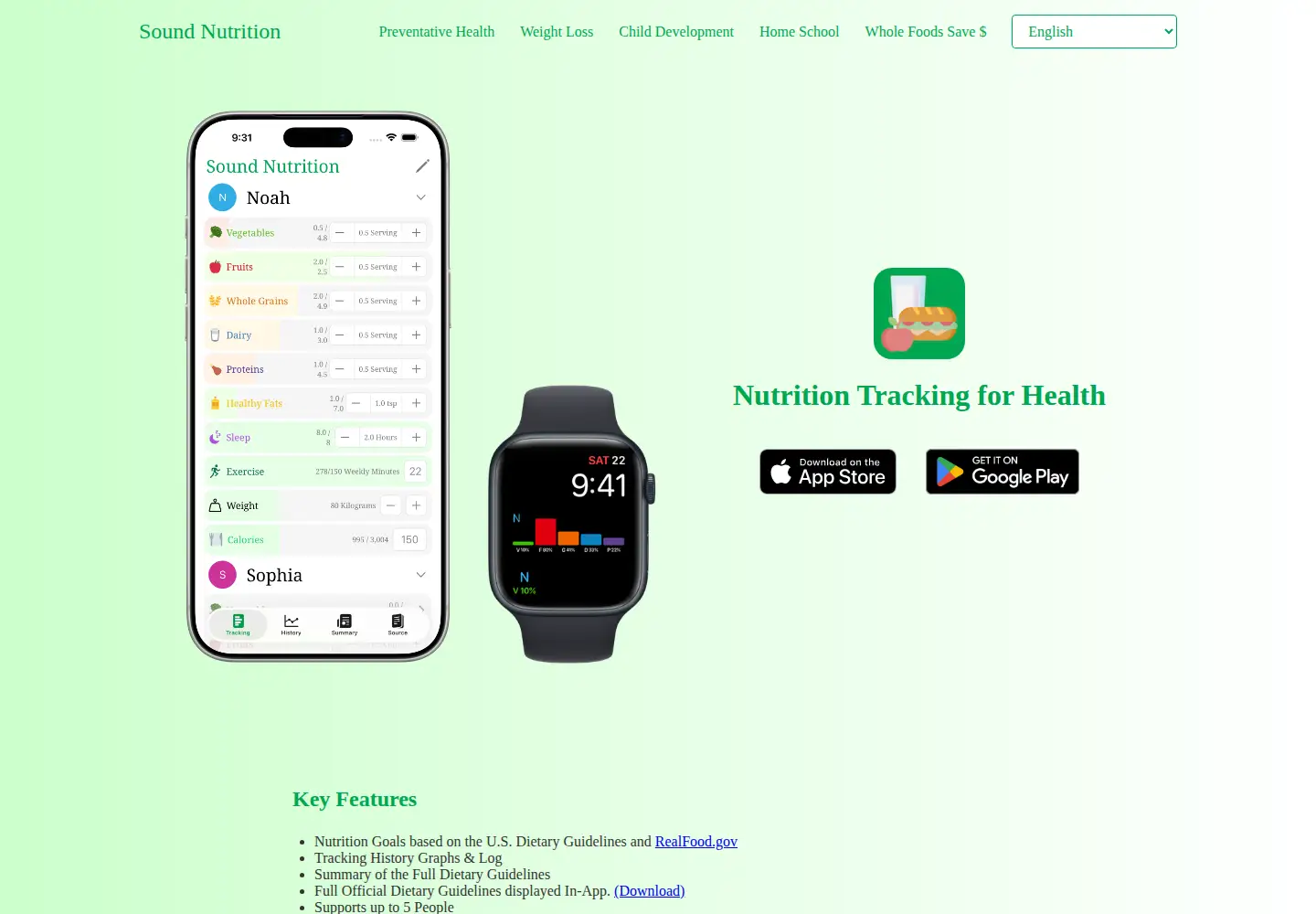 Captured homepage of soundnutrition.org in the current scan