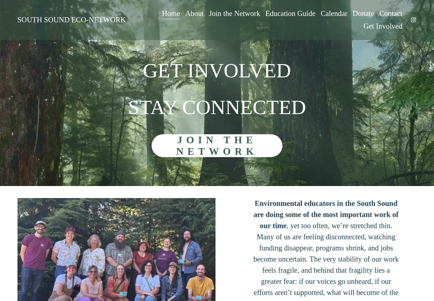 Screenshot of southsoundeconetwork.org