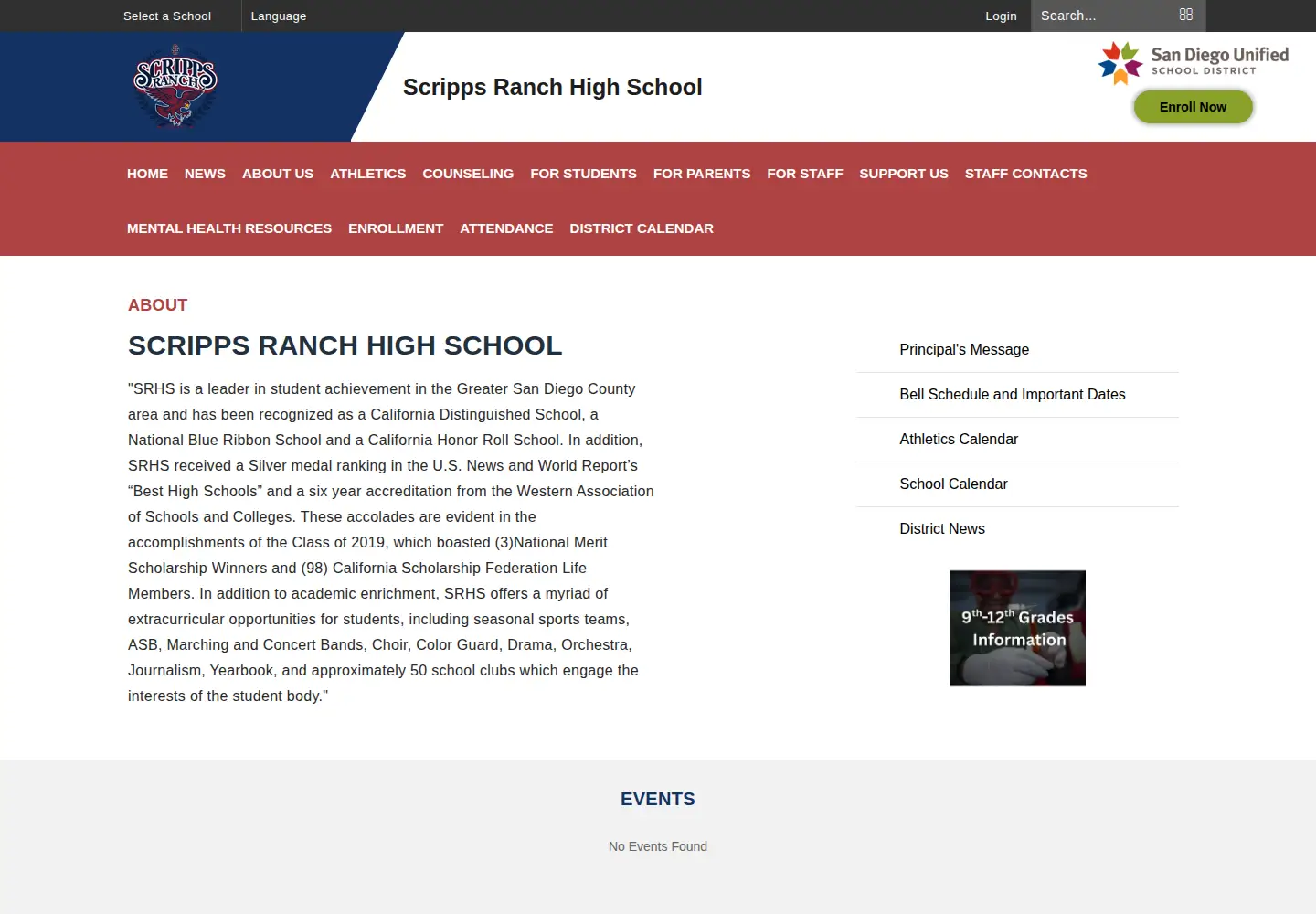 Screenshot of srhsfalcons.org