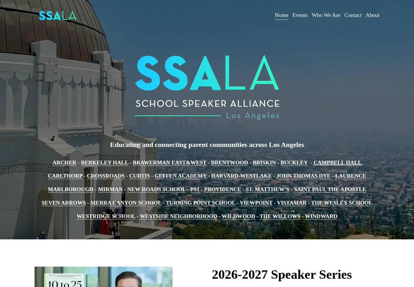 Screenshot of ssalaspeakers.org