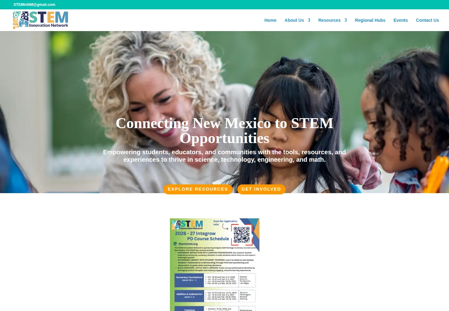 Screenshot of steminnm.org