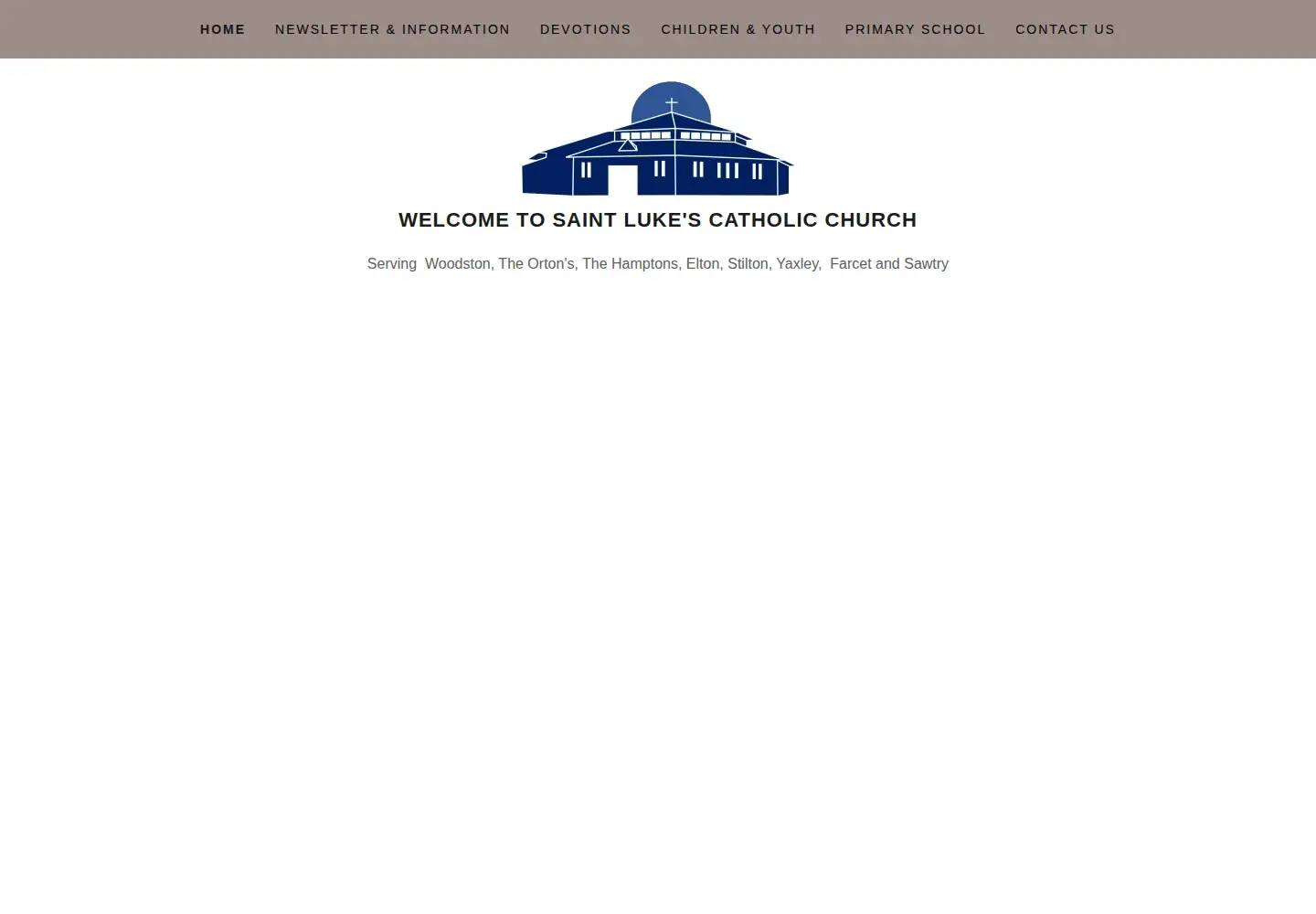 Captured homepage of stlukesorton.org in the current scan