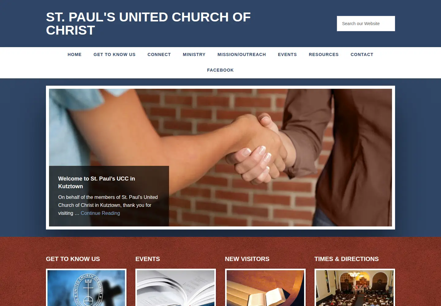Screenshot of stpaulskutztown.org