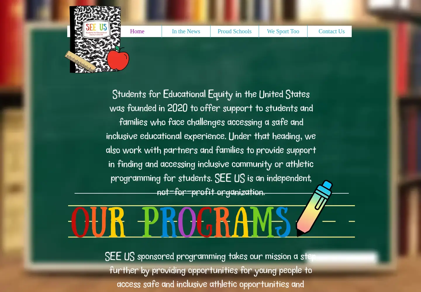 Screenshot of studentsforeducationalequity.org
