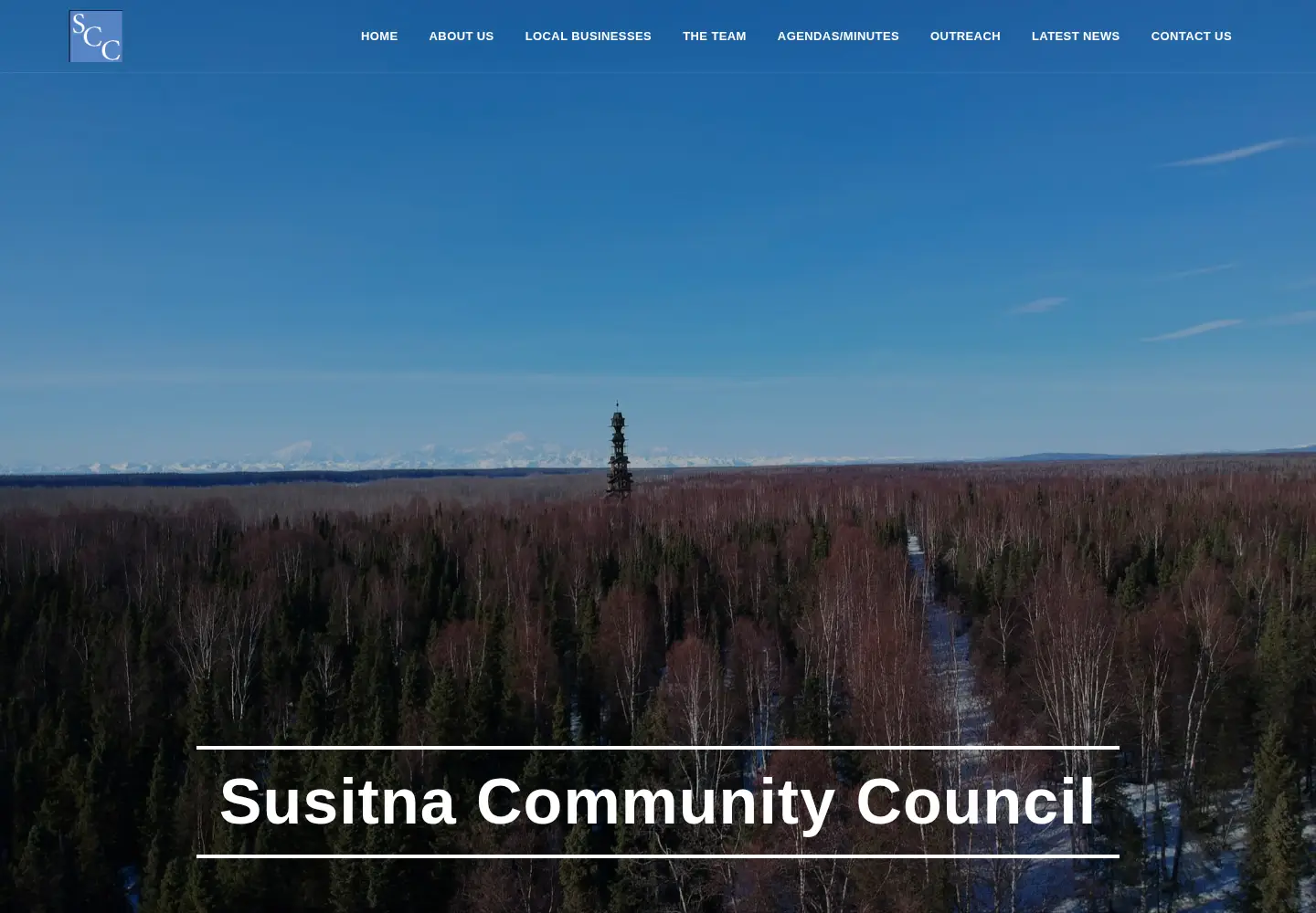 Captured homepage of susitnacc.org in the current scan