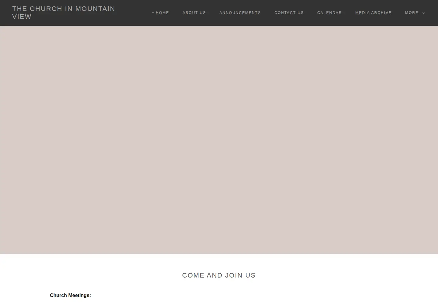Screenshot of thechurchinmountainview.org