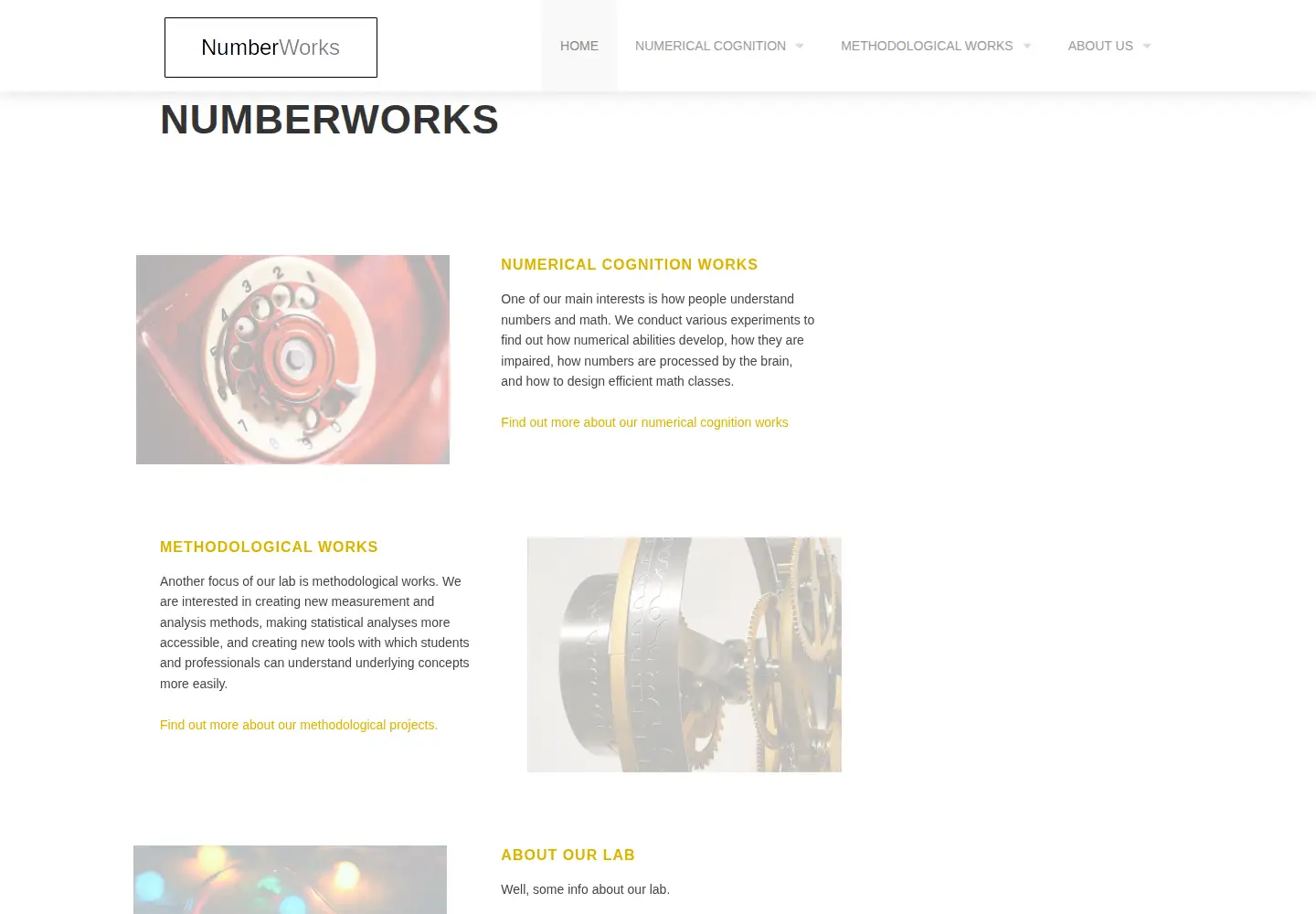 Captured homepage of thenumberworks.org in the current scan