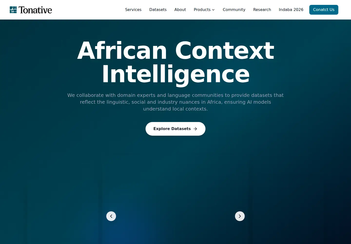 Captured homepage of tonative.org in the current scan